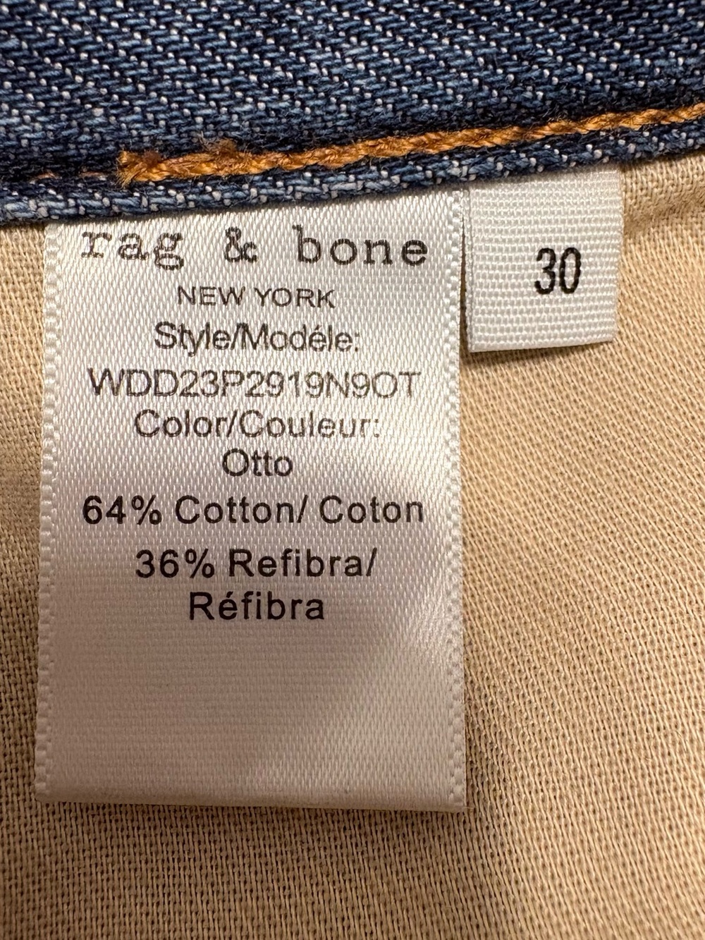 rag & bone Sofie Featherweight Ultra Wide‑Leg Raw Hem Jeans 30 in Otto - Picture 9 of 9